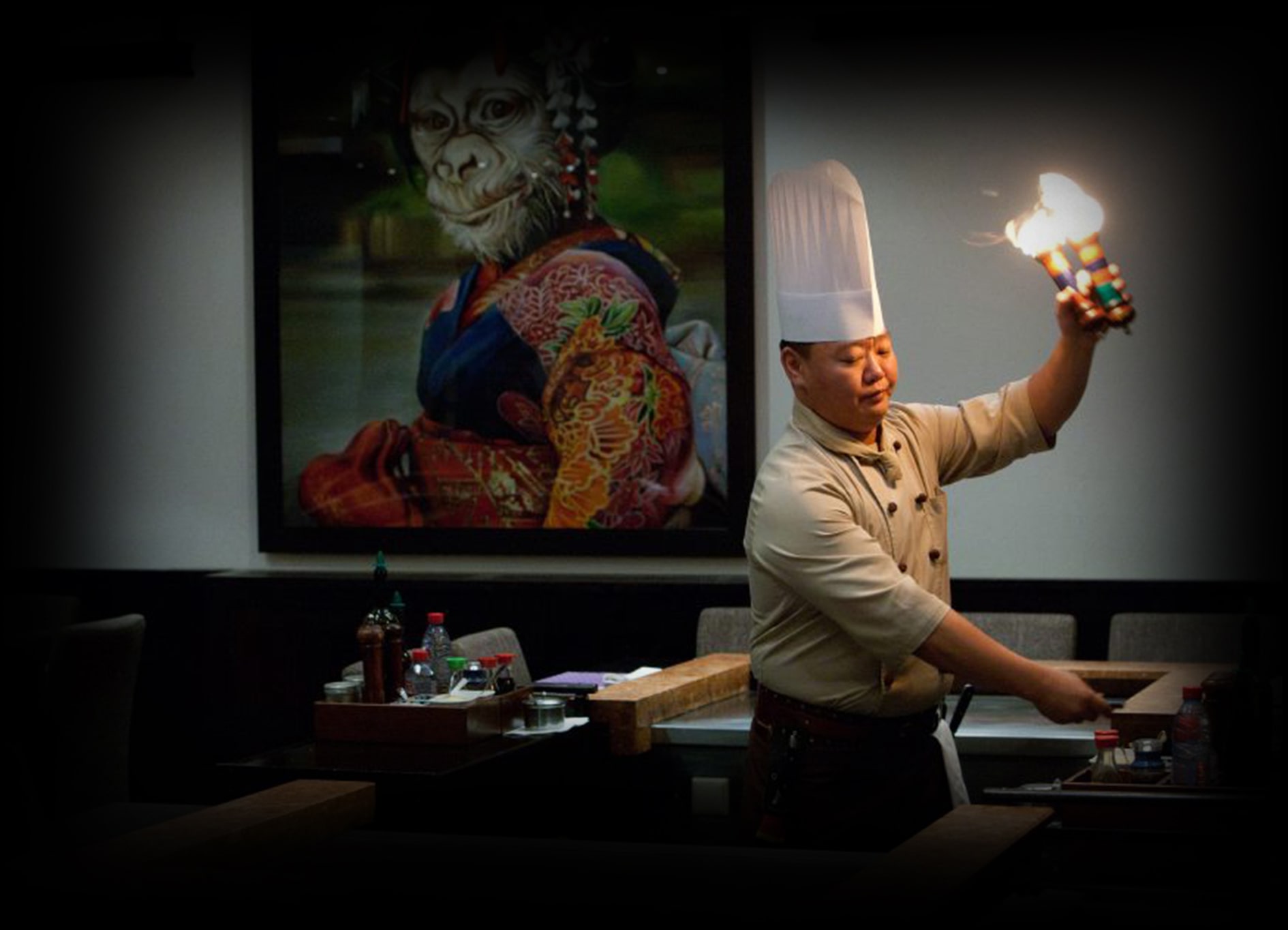 japanese chef cooking